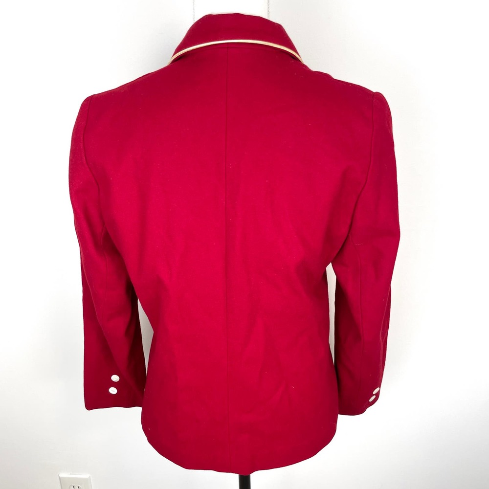 Sylvia Putziger Vintage Preppy Collegiate Blazer In Red Size Medium - Picture 10 of 15
